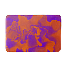 Alfombrilla De Baño Patrón de ondas púrpura y naranja