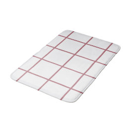 Alfombrilla De Baño Patrón de oro de rosa blanca