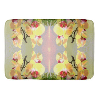 Alfombrilla De Baño Patrón de orquídeas amarillas
