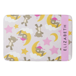 Alfombrilla De Baño Patrón De Osos, Osos De Teddy, Estrellas, Tu Nombr