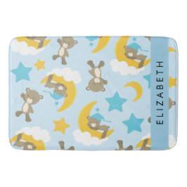 Alfombrilla De Baño Patrón De Osos, Osos De Teddy, Estrellas, Tu Nombr