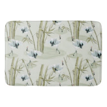 Patrón de pájaro de Bambú de arte asiático japonés