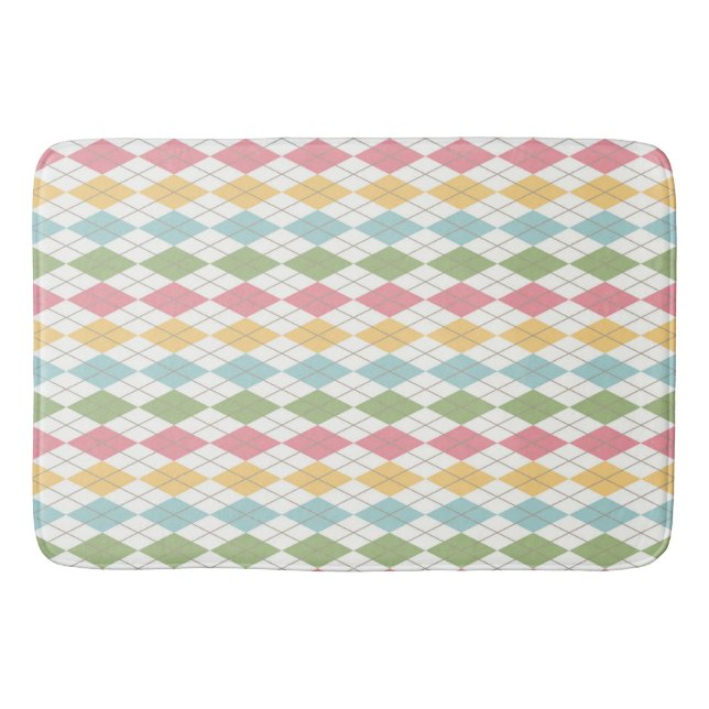 Alfombrilla De Baño Patrón de Pastel Argyle (Anverso)