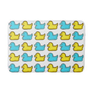 Alfombrilla De Baño Patrón de pato amarillo y azul