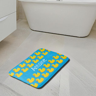 Alfombrilla De Baño Patrón de pato de caucho amarillo - añadir nombre