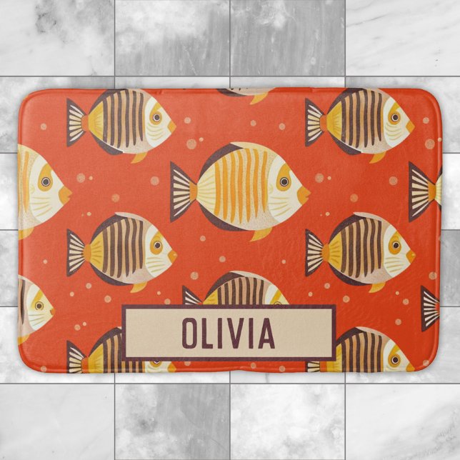 Alfombrilla De Baño Patrón de peces tropicales (Subido por el creador)