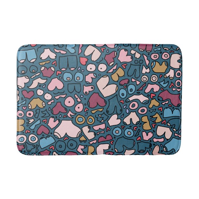 Alfombrilla De Baño Patrón de pecho neutro (Anverso)