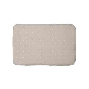 Alfombrilla De Baño Patrón de pequeños puntos blancos sobre beige grei