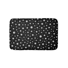 Alfombrilla De Baño Patrón de perla en fondo negro