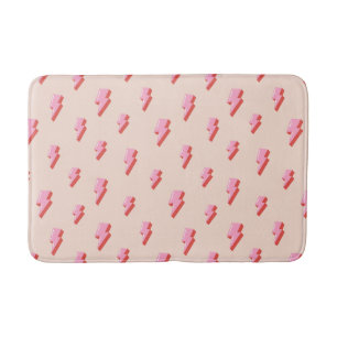Alfombrilla De Baño Patrón de pernos de luz rosa