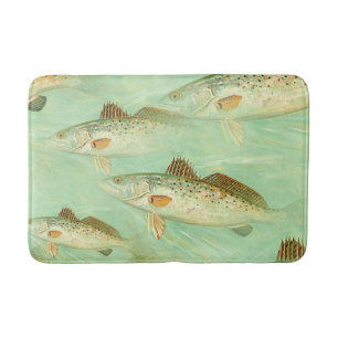Alfombrilla De Baño Patrón de pez trasero