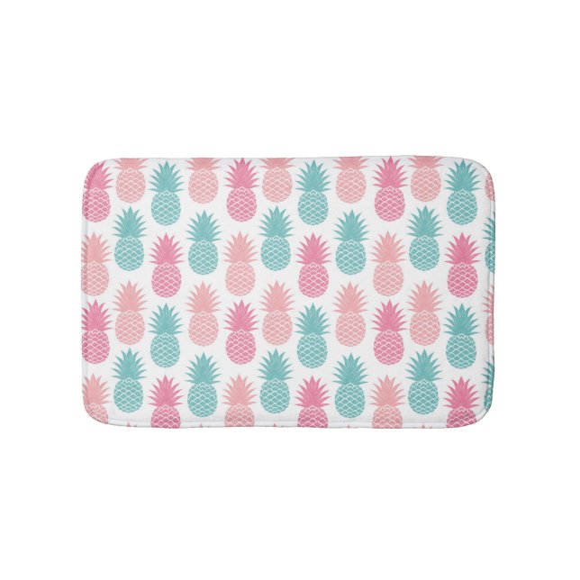 Alfombrilla De Baño Patrón de piña de época (Anverso)