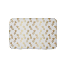 Alfombrilla De Baño Patrón de piña dorada