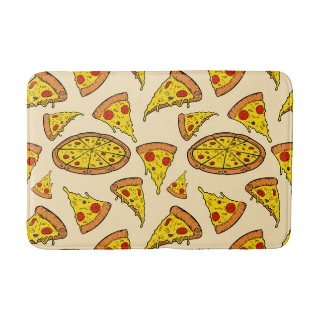 Alfombrilla De Baño Patrón de pizza de queso en fusión (Anverso)