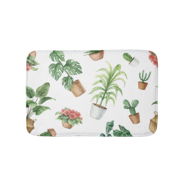 Alfombrilla De Baño Patrón de planta (Anverso)