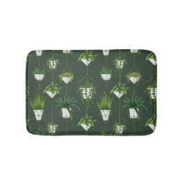 Alfombrilla De Baño Patrón de planta doméstica de colgar geométrica