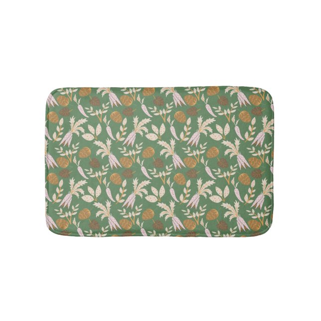 Alfombrilla De Baño Patrón de primavera verde (Anverso)