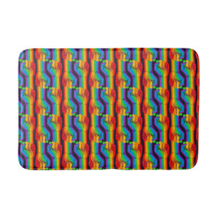 Alfombrilla De Baño Patrón de puño arco iris