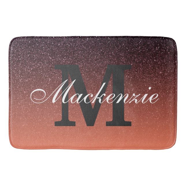 Alfombrilla De Baño Patrón de Purpurina de degradado (Anverso)