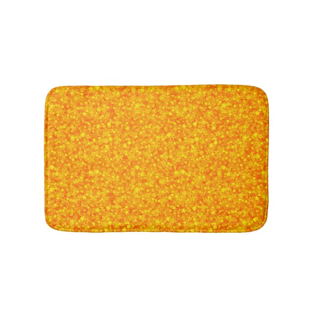 Alfombrilla De Baño Patrón De Purpurina Y Esparkles De naranja (Anverso)