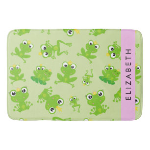Alfombrilla De Baño Patrón de rana, ranas verdes, príncipe de rana, tu