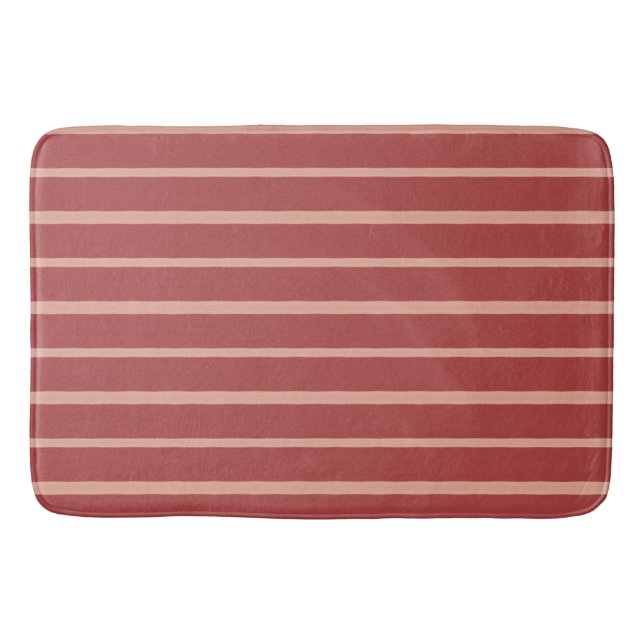 Alfombrilla De Baño Patrón de rayas corales (Anverso)