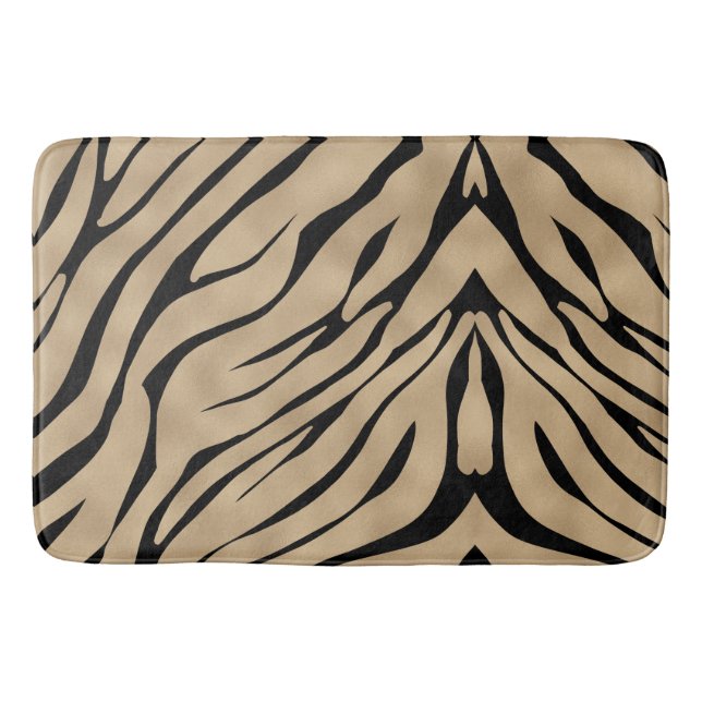 Alfombrilla De Baño Patrón de rayas de cebra (Anverso)