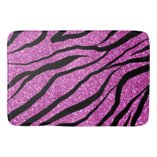 Alfombrilla De Baño Patrón de rayas de cebra femenina