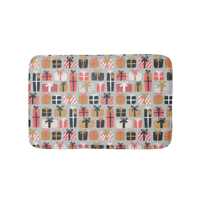 Alfombrilla De Baño Patrón de regalo de navidades (Anverso)