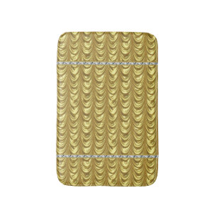 Alfombrilla De Baño Patrón de Relieve metalizado dorado de goteo