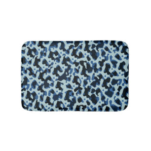 Alfombrilla De Baño Patrón de resumen de camo negro azul