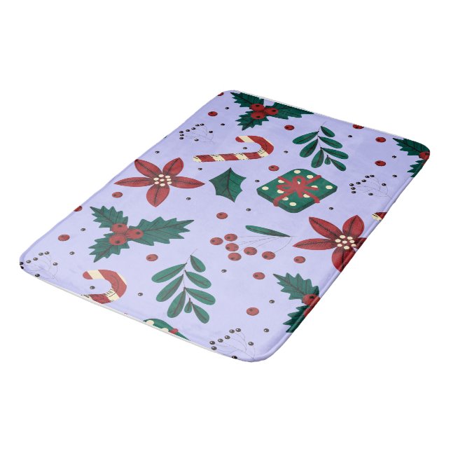 Alfombrilla De Baño Patrón de resumen navideño (Angular)