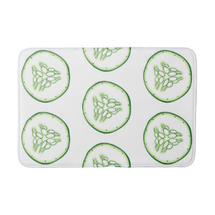 Alfombrilla De Baño Patrón de rodajas de pepino
