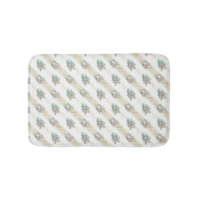 Alfombrilla De Baño Patrón de Rosa de cosecha - Mat de baño (Anverso)