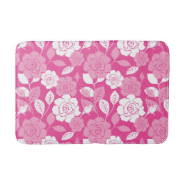 ALFOMBRILLA DE BAÑO PATRÓN DE ROSA (ROSA)