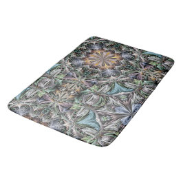 Alfombrilla De Baño Patrón de roseta de jardín suculento polvoriento a