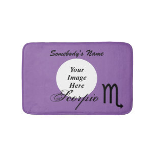 Alfombrilla De Baño Patrón de símbolo de escorpio zodiaco por Kenneth 