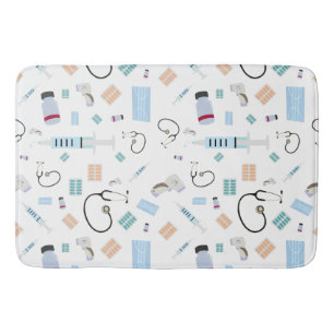 Alfombrilla De Baño Patrón de suministros médicos del médico