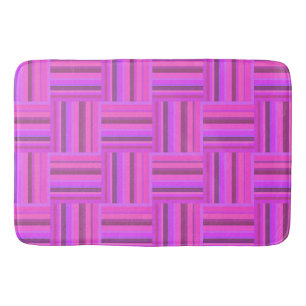 Alfombrilla De Baño Patrón de tejido de rayas rosas