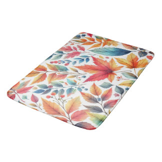 Alfombrilla De Baño Patrón de temporada de otoño Hojas de otoño 