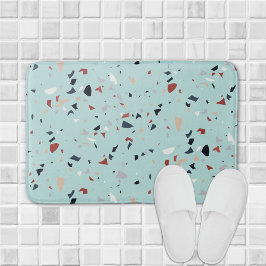 Alfombrilla De Baño Patrón de Terrazzo Abstracto Moderno de Mitad de S