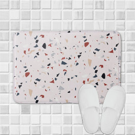 Alfombrilla De Baño Patrón de Terrazzo Moderno Abstracto de Mitad de S