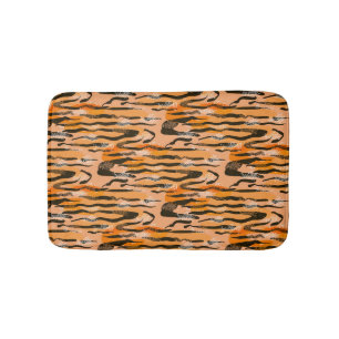 Alfombrilla De Baño Patrón de tira de tigre de popa