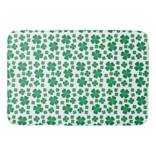 Alfombrilla De Baño Patrón de tracción de cuatro hojas verde