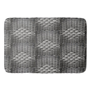 Alfombrilla De Baño Patrón de trama moderna industrial Metalizado