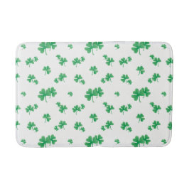 Alfombrilla De Baño Patrón de trébol irlandés verde gradiente
