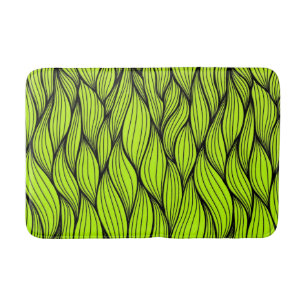 Alfombrilla De Baño Patrón de trenzas verdes