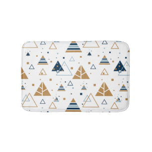 Alfombrilla De Baño Patrón de triángulos geométricos modernos 2