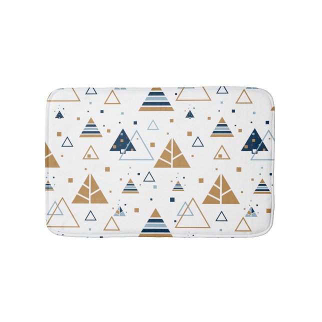 Alfombrilla De Baño Patrón de triángulos geométricos modernos 2 (Anverso)