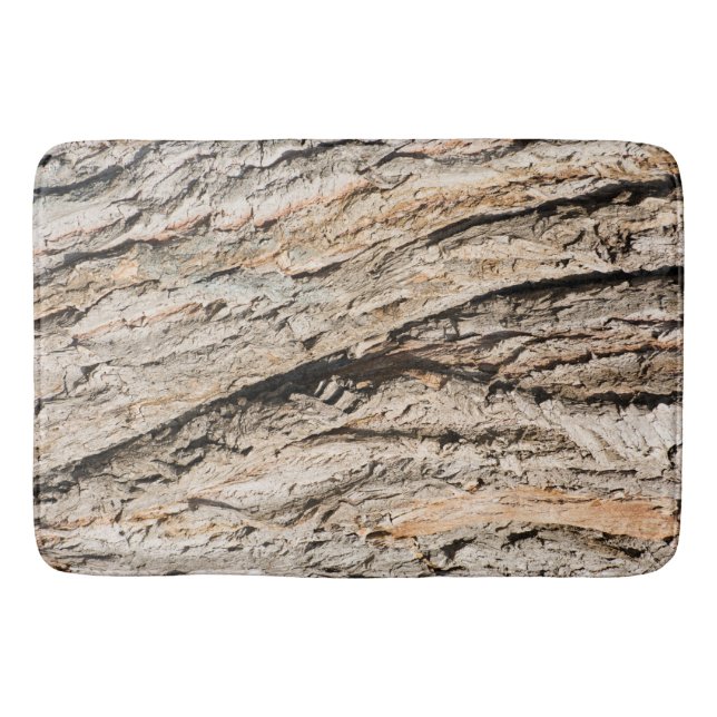 Alfombrilla De Baño Patrón de tronco antiguo (Anverso)